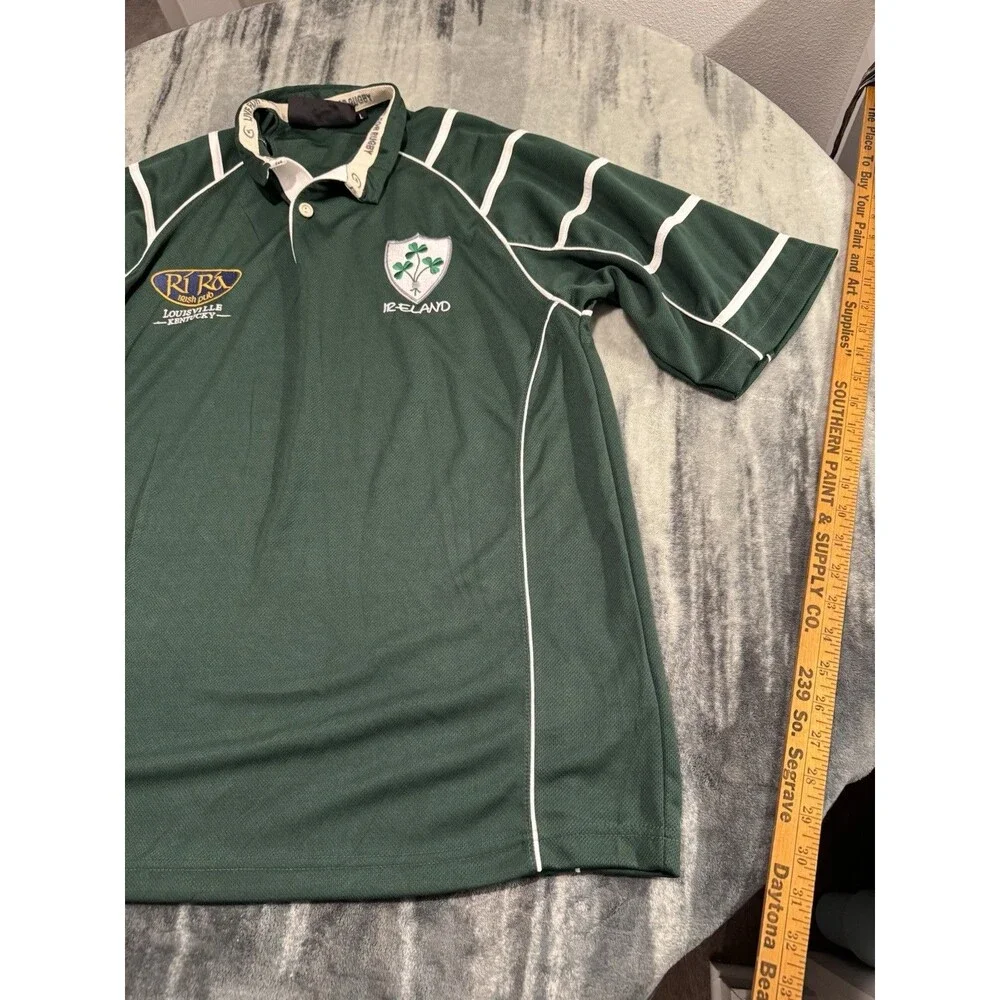 MENS LFR IRELAND Rugby SHIRT Live For Rugby Irish Heavy Duty JERSEY Size L